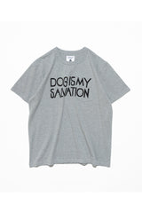 TACOMA FUJI RECORDS / DOG IS MY SALVATION Pocket Tee designed by Yachiyo Katsuyama - Heather Gray