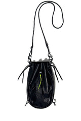 B:TOGETHER / "KINCHAKU" LEATHER BLACK SMOOTH