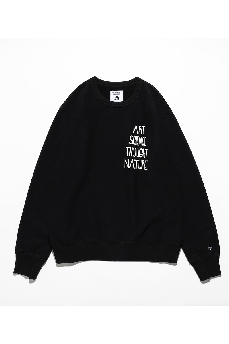 TACOMA FUJI RECORDS / Art Science Thoughts Nature SWEATSHIRT designed by Yachiyo Katsuyama - Black