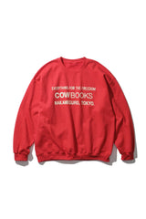 COW BOOKS/Book Vendor Sweatshirt (Logo/Ivory) - Red