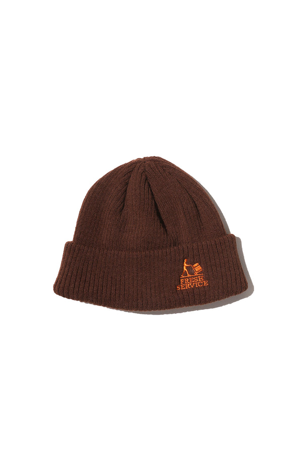 Fresh Service / THERMAL RIB KNIT WATCH CAP - BROWN