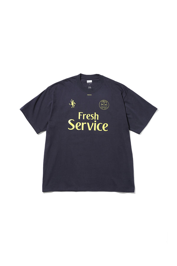 Fresh Service / CORPORATE PRINTED S/S TEE “FOOTBALL” - NAVY