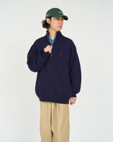 Fresh Service /  THERMAL JERSEY HARF ZIP KNIT - NAVY