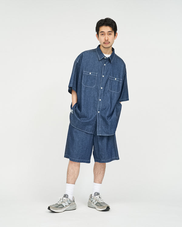 Fresh Service / LIGHT DENIM  S/S SHIRT  - DARK FADE