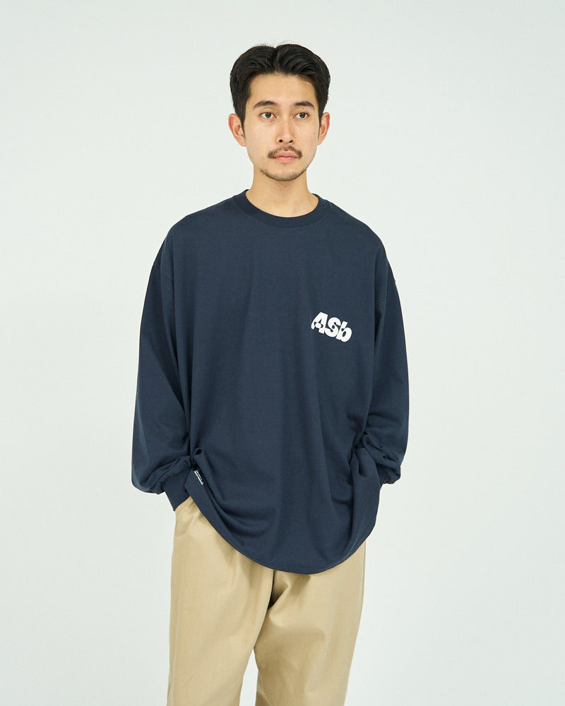 AS×FS / Corporate L/S Tee "Asb" - Navy