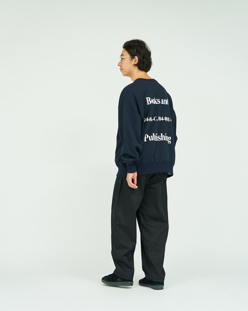 AS×FS / Light Oz Crew Neck Sweat "COLLEGE" - Navy