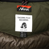 TACOMA FUJI RECORDS × NANGA / AURORA TEX DOWN JACKET “Art Science Thought Nature” ver. - Khaki 