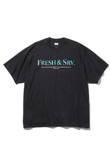 Fresh Service / Corporate Printed S/S Tee "FRESH&SRV." - Black