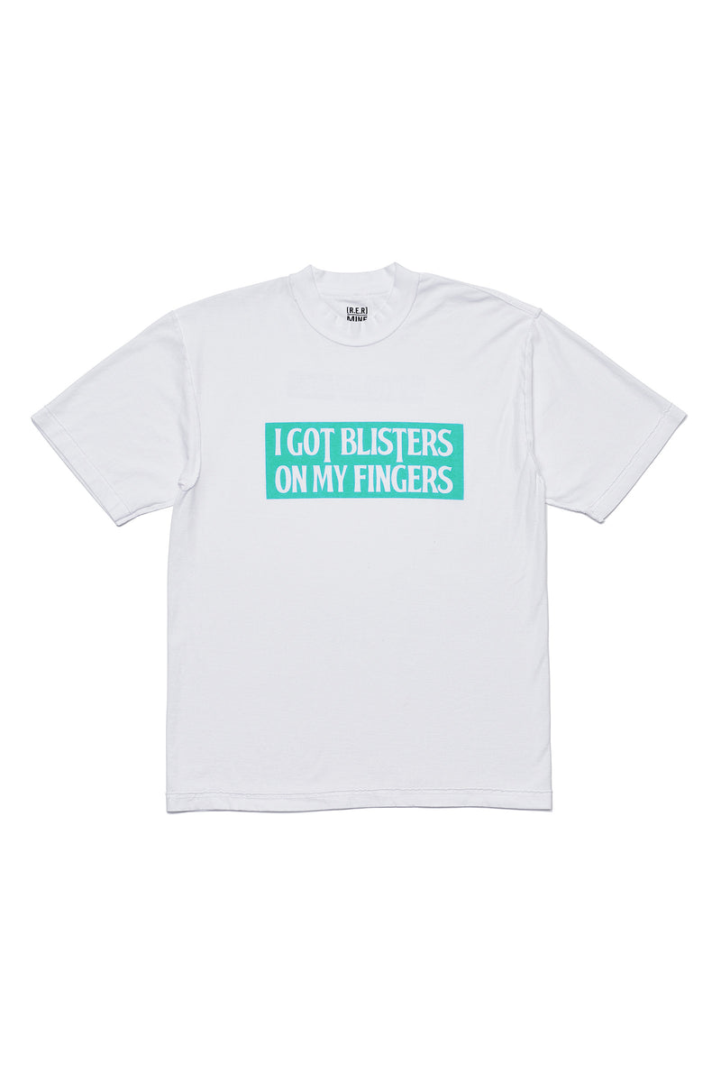 Riding Equipment Research / Logo Tee (MINE) - RER190/White*T.BLUE