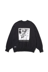 Fresh Service / AS×FS LIGHT OZ CREW NECK "LITHOGRAPH" - BLACK
