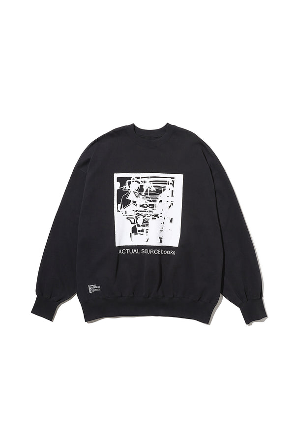 Fresh Service / AS×FS LIGHT OZ CREW NECK "LITHOGRAPH" - BLACK