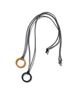 Mountain Research /Circle Necklace - Orange