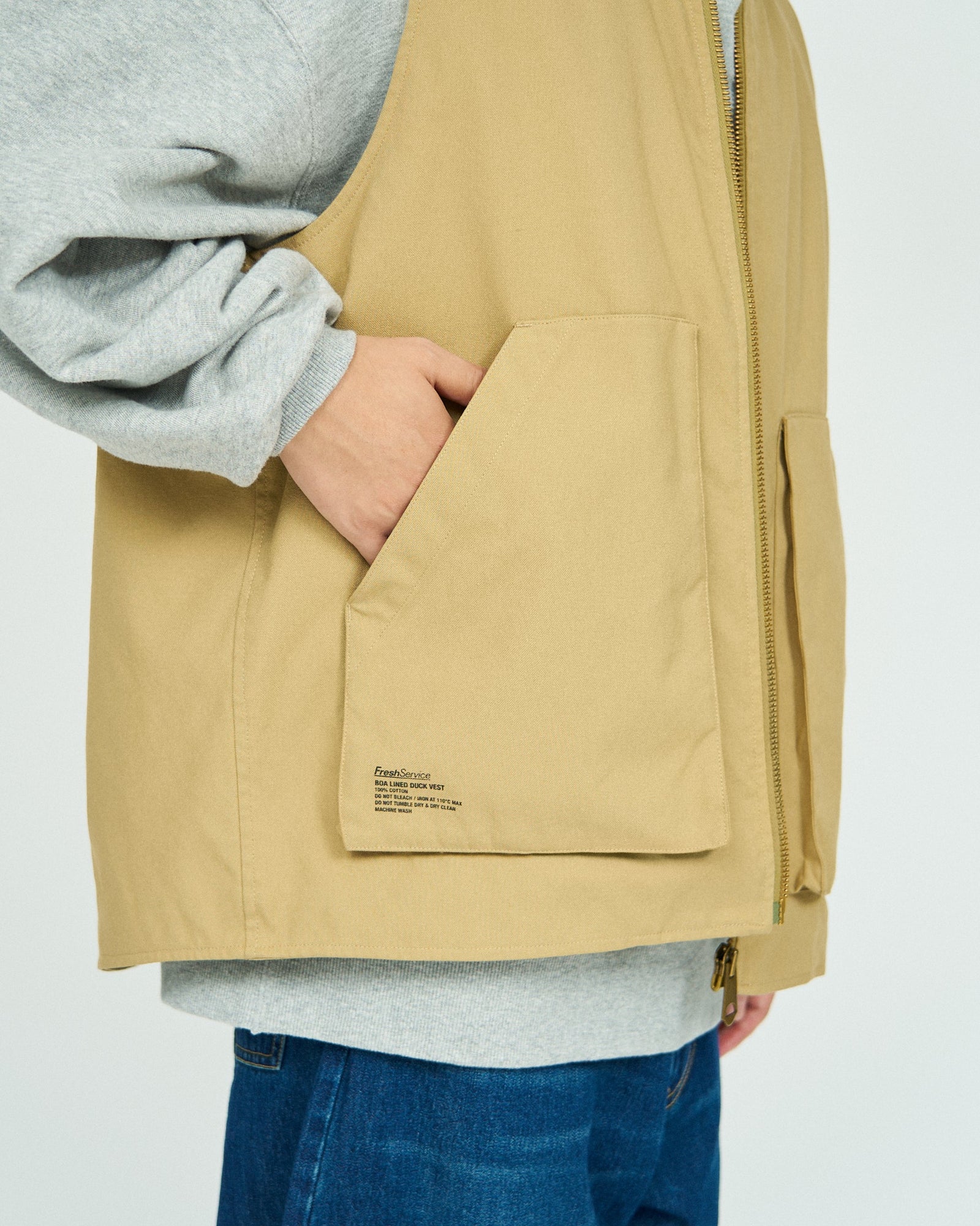 トップス FreshService BOA LINED DUCK VEST  Lsize FreshService BOA LINED DUCK VEST – Chum!