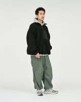 Fresh Service / HEAVY FLEECE ZIP-UP JACKET - Black