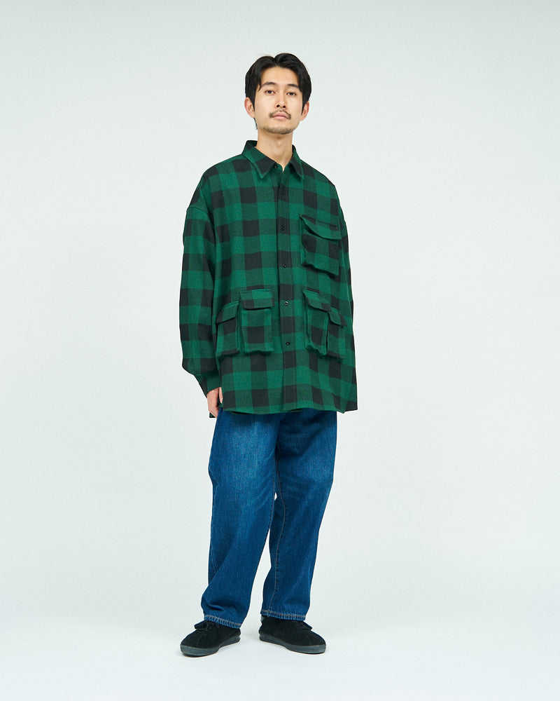 FreshService / Buffalo Check Multi Pocket Shirt