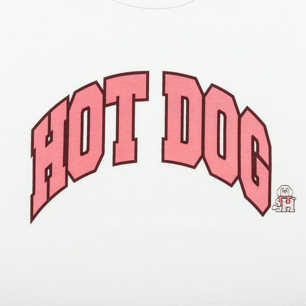 TACOMA FUJI RECORDS /HOT DOG COLLEGE LOGO designed by Shuntaro Watanabe -White/Pink