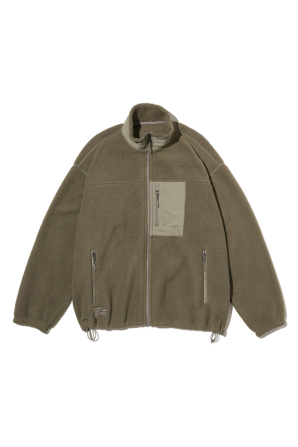 Fresh Service / HEAVY FLEECE ZIP-UP JACKET - Beige