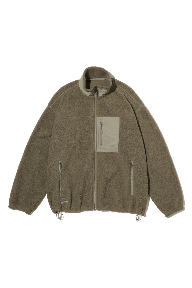 Fresh Service / HEAVY FLEECE ZIP-UP JACKET - Beige