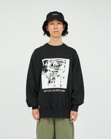 Fresh Service / AS×FS LIGHT OZ CREW NECK "LITHOGRAPH" - BLACK