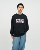 Fresh Service /  FRIEND EDITIONS LIGHT OZ CREW NECK SWEAT - NAVY