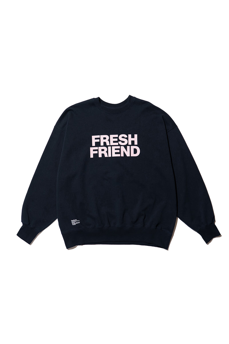 Fresh Service / FRIEND EDITIONS LIGHT OZ CREW NECK SWEAT - NAVY