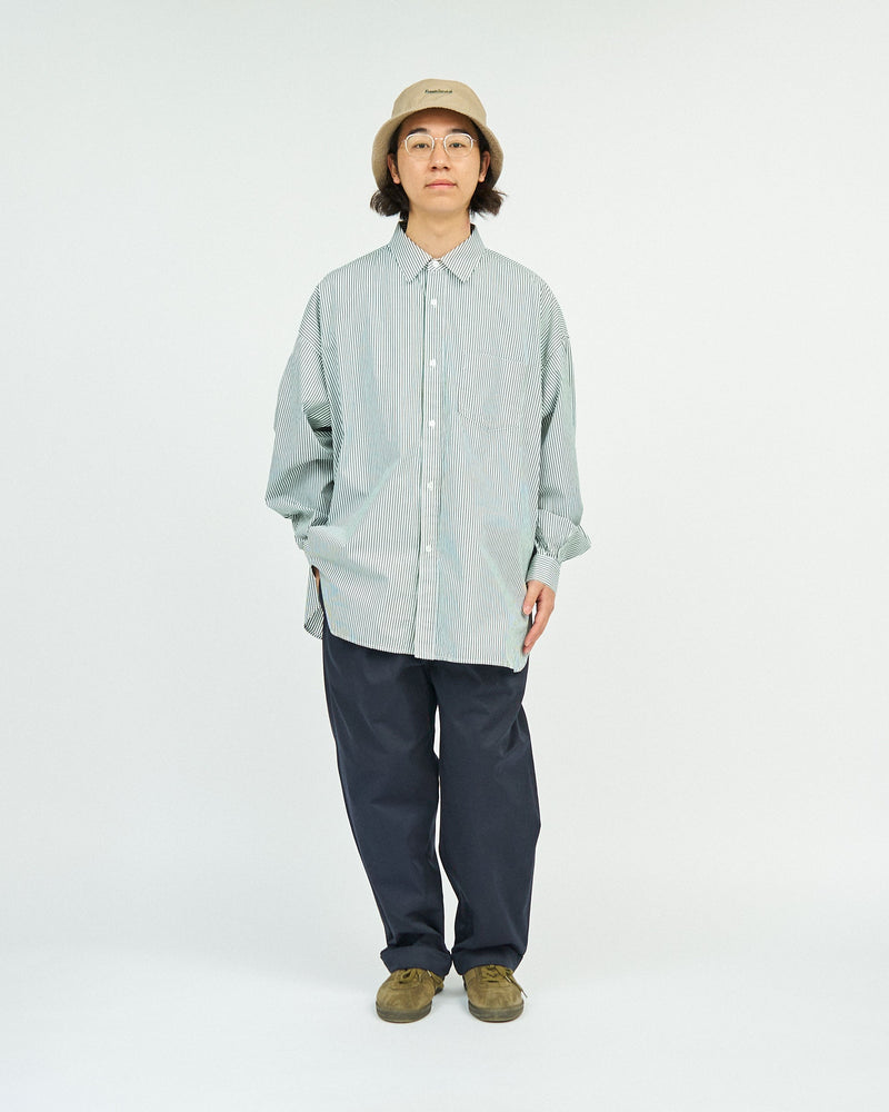 Fresh Service / CORPORATE UNIFORM L/S SHIRT - Green Stripe