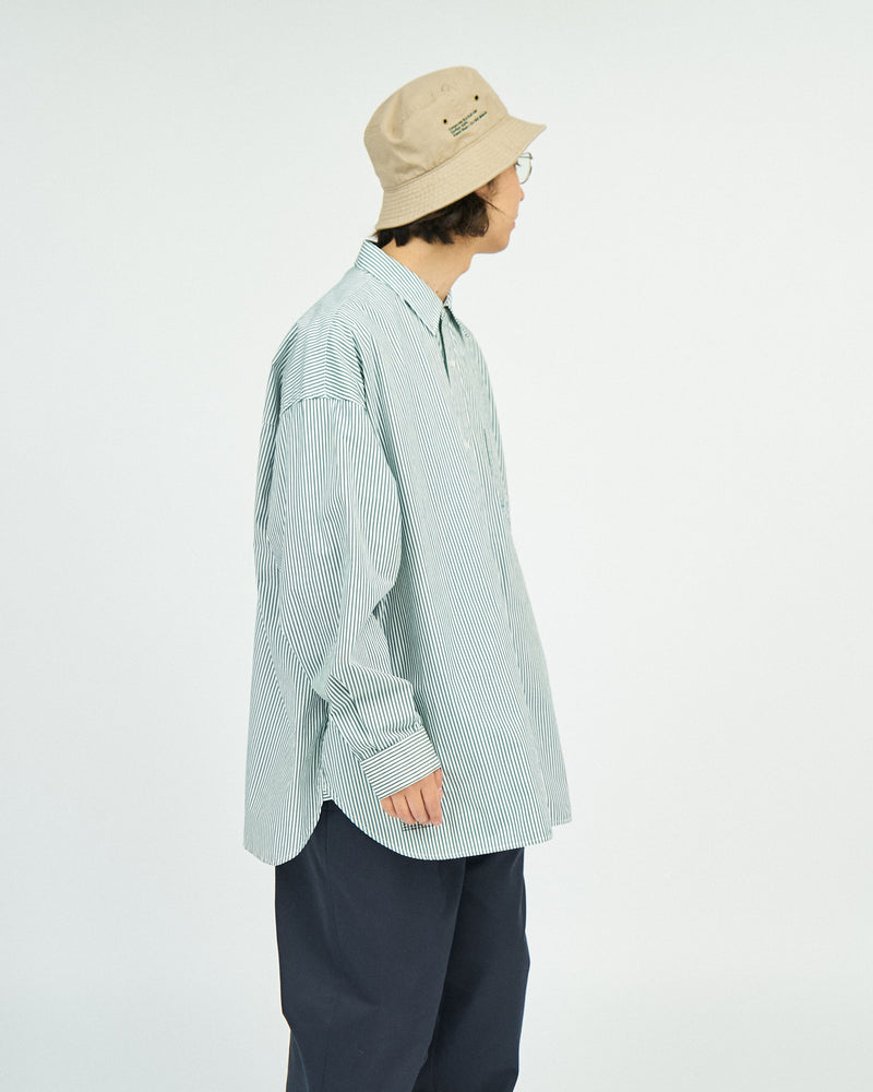 Fresh Service / CORPORATE UNIFORM L/S SHIRT - Green Stripe