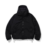 ES.1 / 3lyr down Hoodie - Black