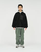 Fresh Service / HEAVY FLEECE ZIP-UP JACKET - Black
