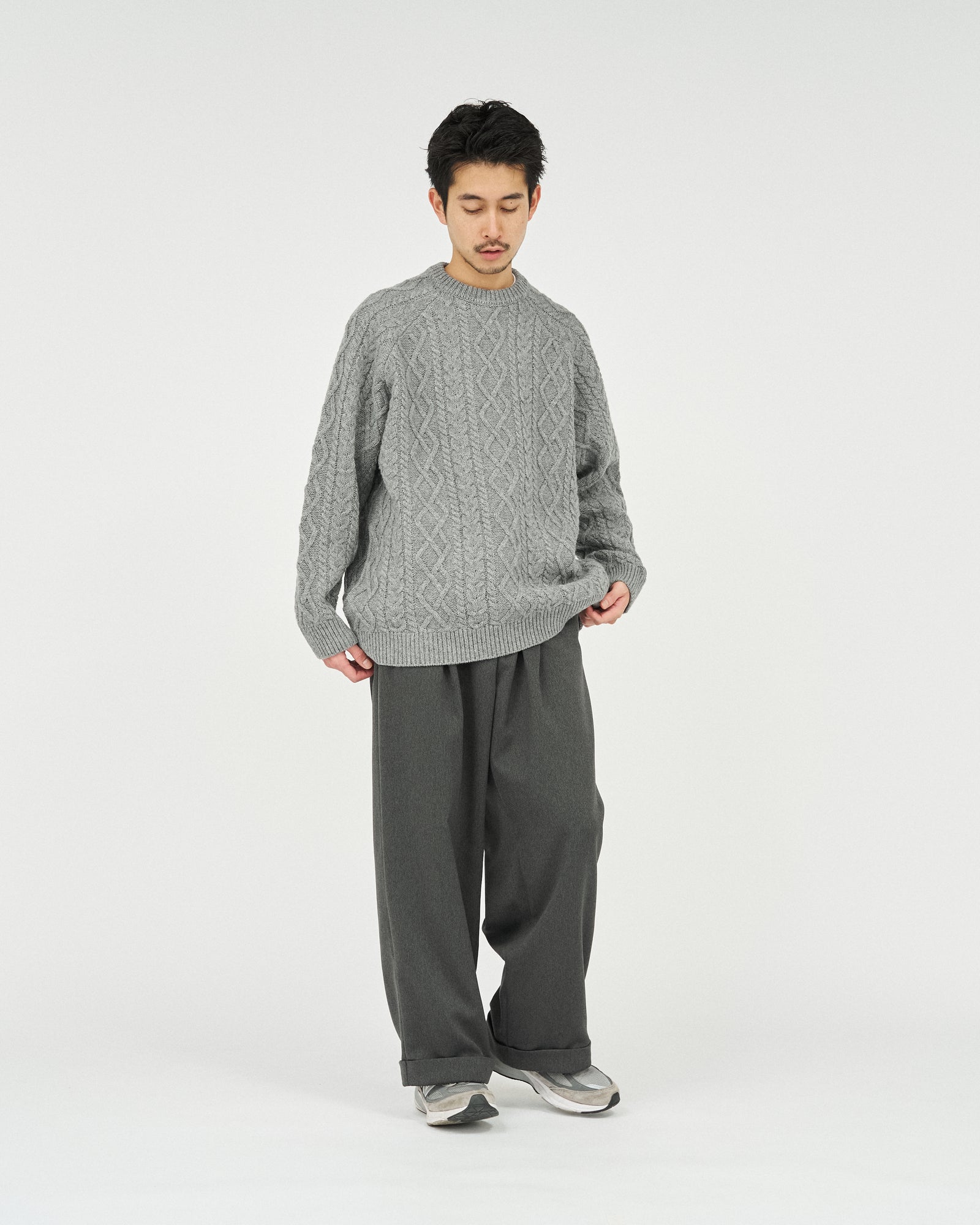 Fresh Service / SHETLAND WOOL x SOLOTEX® TECH FISHERMAN SWEATER 