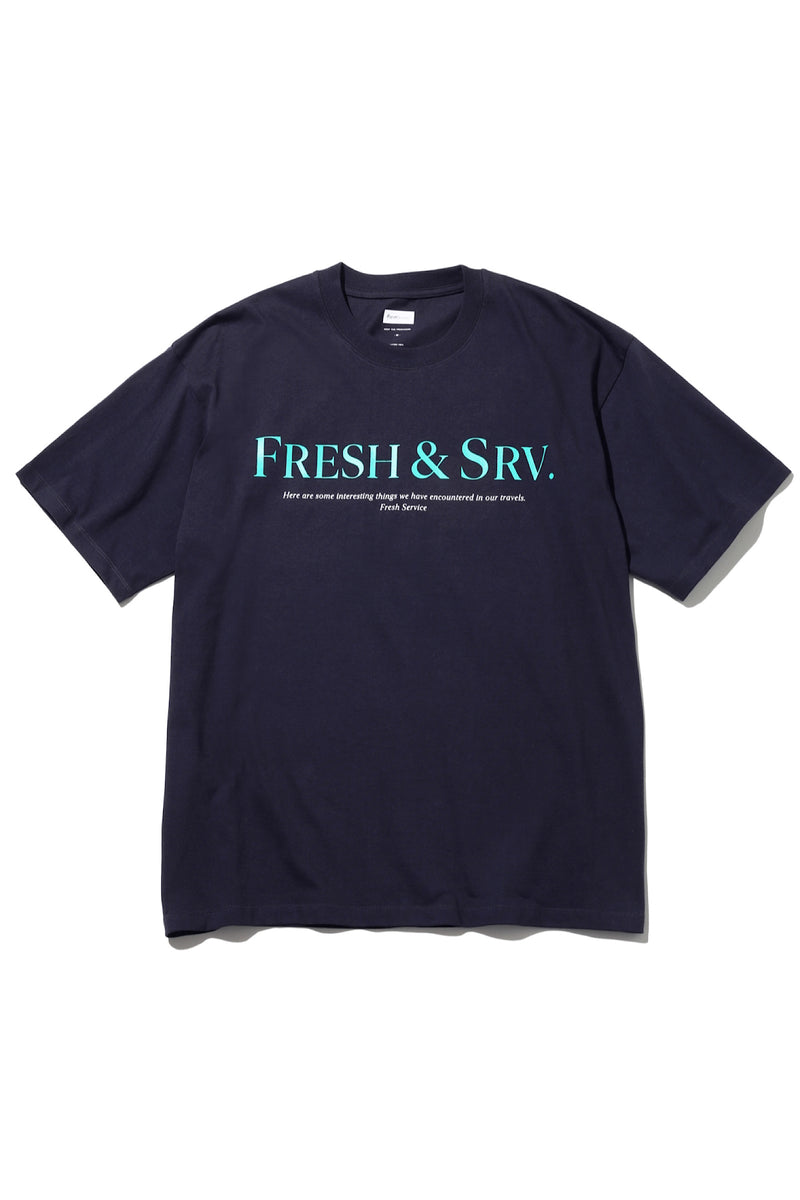 Fresh Service / Corporate Printed S/S Tee "FRESH&SRV." - Navy