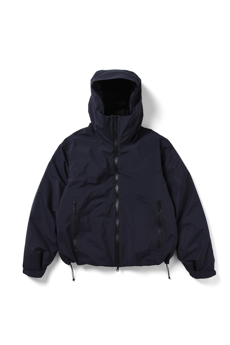 ES.1 / 3lyr down Hoodie - Navy