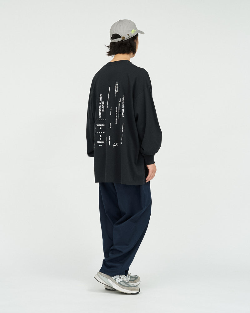 Fresh Service / AS×FS CORPORATE L/S TEE “BOOK STACK” - BLACK