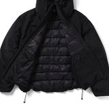 ES.1 / 3lyr down Hoodie - Black