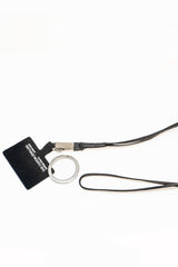 END / Neck/shoulder leather hook square clasp iphone keyholder