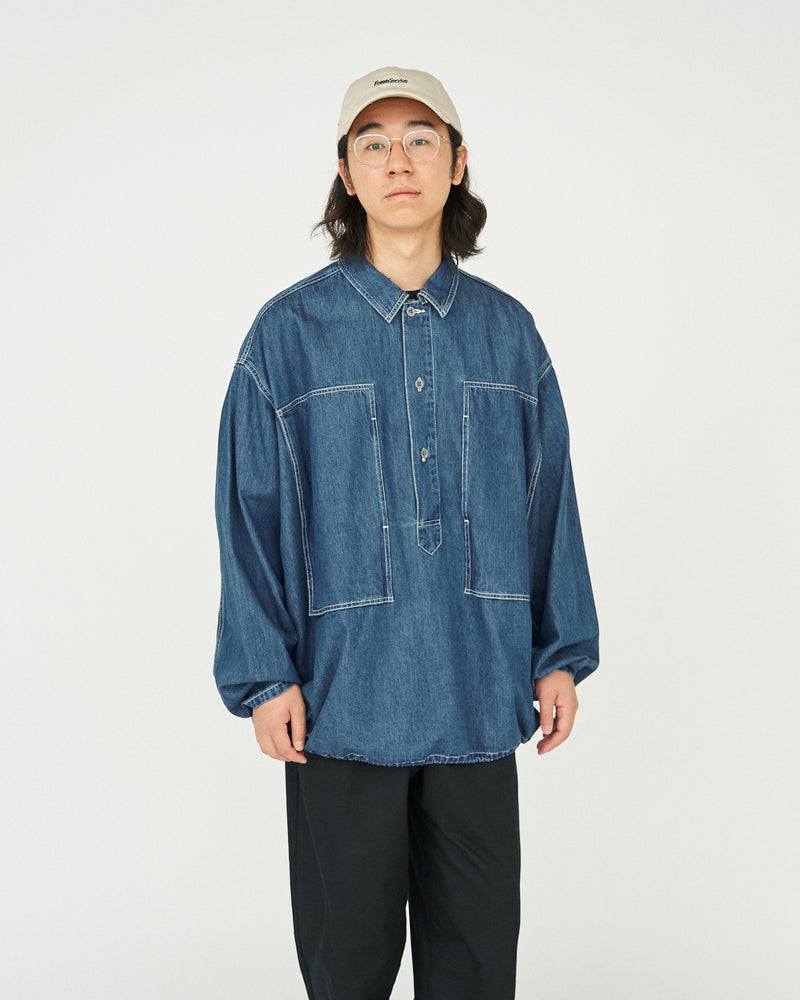 Fresh Service / Denim Pullover Shirt - Fade Indigo