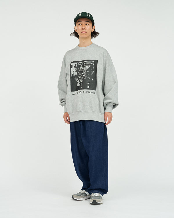 Fresh Service / AS×FS LIGHT OZ CREW NECK "LITHOGRAPH" - H.GRAY