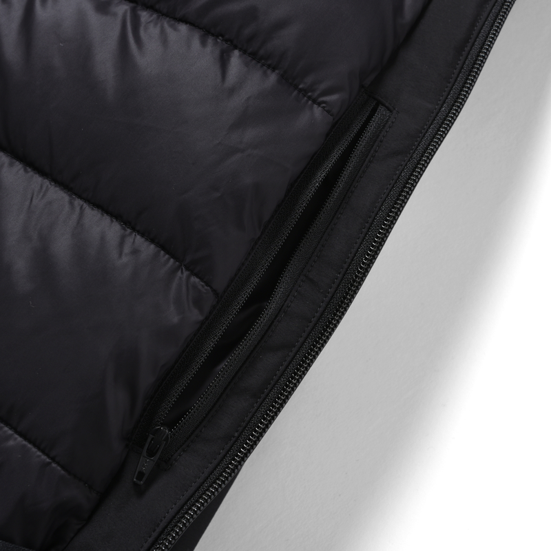 ES.1 / 3lyr down Hoodie - Black