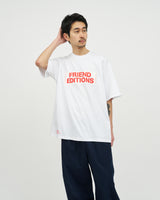 Fresh Service /  FRIEND EDITIONS CORPORATE TEE "STICKER" - WHITE