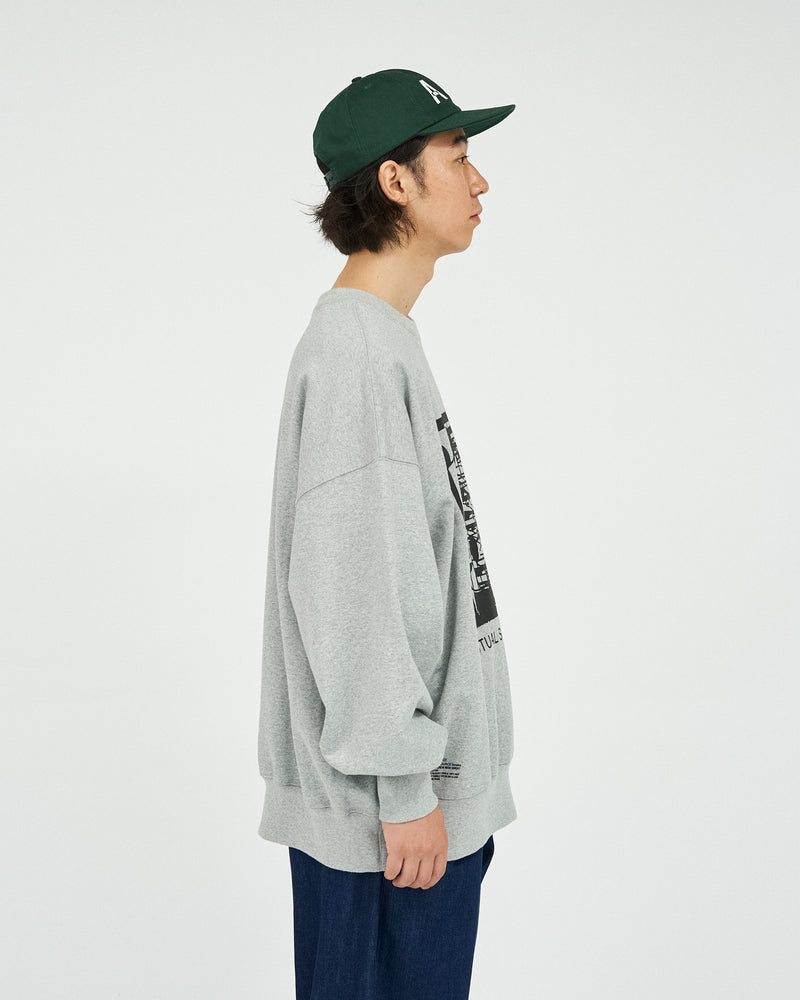 Fresh Service / AS×FS LIGHT OZ CREW NECK "LITHOGRAPH" - H.GRAY