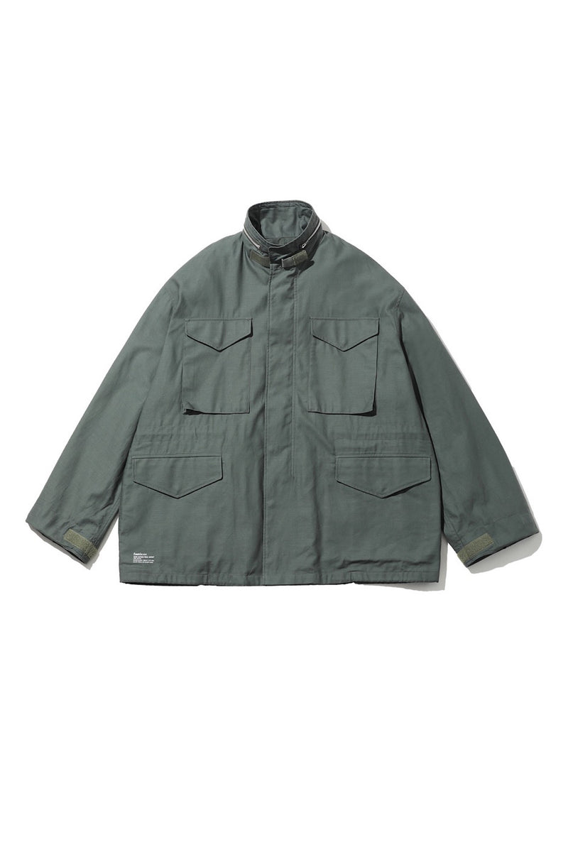 Fresh Service / Back Satin Field Jacket - Green