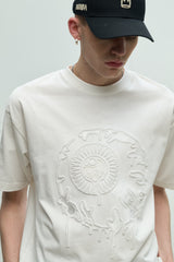 MISHKA / KEEP WATCH　Raised Emb  S/S Tee - Off-White