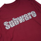 SUBWARE  / FAT CAP FILL LONG SLEEVE TEE - MAROON