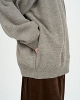 Fresh Service /  THERMAL JERSEY CREW NECK KNIT - GRAY