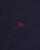 Fresh Service /  THERMAL JERSEY HARF ZIP KNIT - NAVY