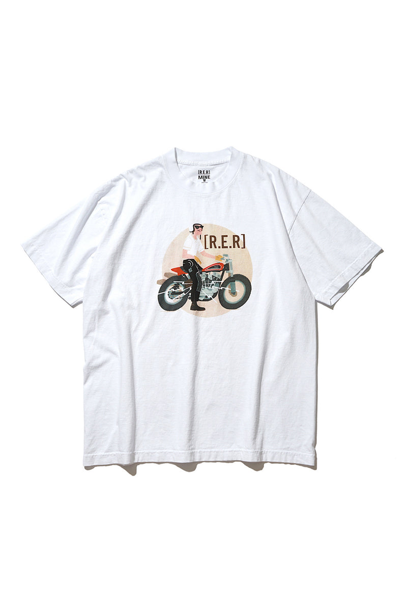 Riding Equipment Research /Illustration Tee / Adam Nickel - White