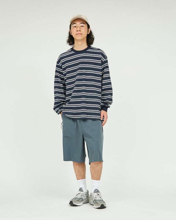 Fresh Service / Multi Border L/S Tee - Navy