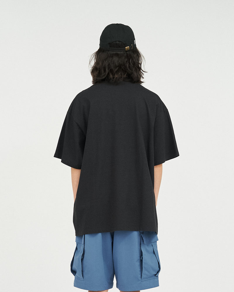 Fresh Service / CORPORATE PRINTED S/S TEE “FOOTBALL” - BLACK