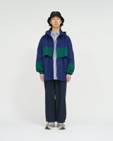 Fresh Service / NYLON CANVAS SAILING JACKET - Blue×Green