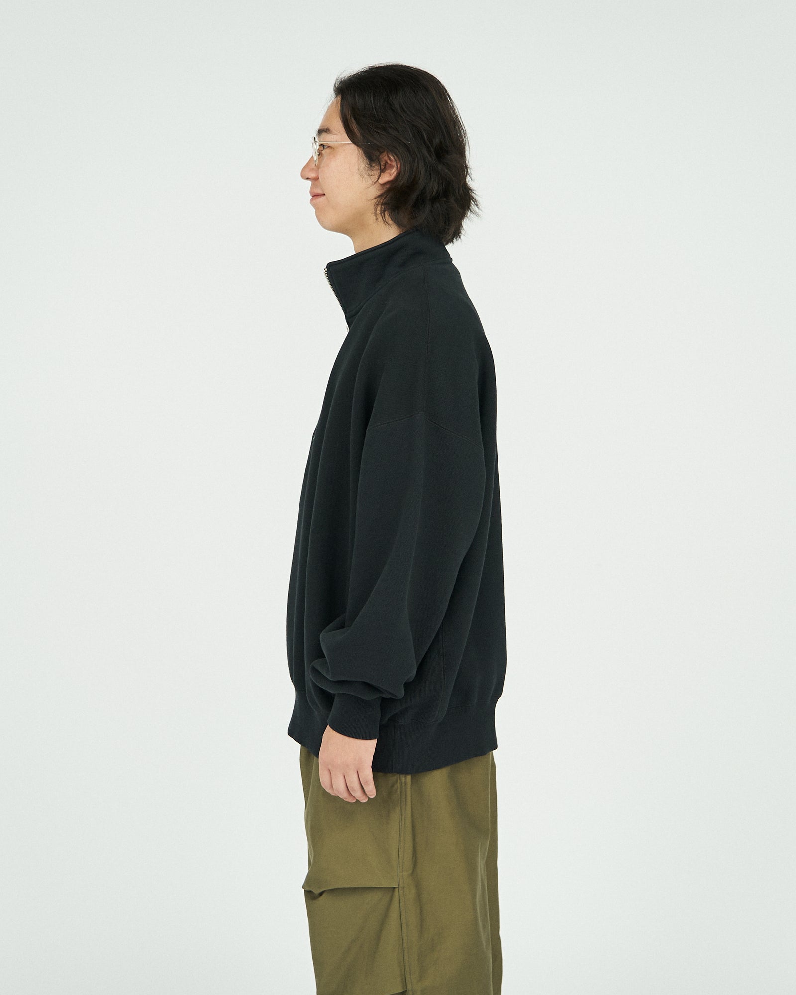 FreshService / Heavy Oz Half Zip Pullover - Black – redtriangle